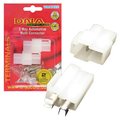 WMC022 - DNA CONNECTOR 2 WAY T PLUG AND SOCKET WITH PINS (PACK OF 2)