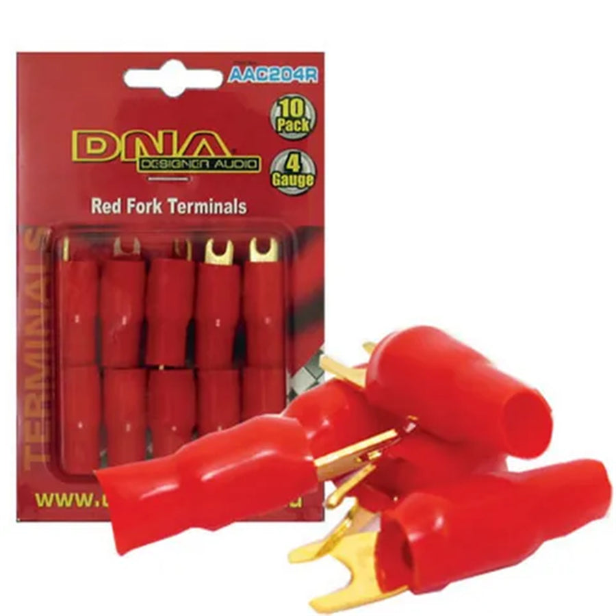 DNA AAC204R - 4 AWG FORK TERMINAL RED (10 PACK)