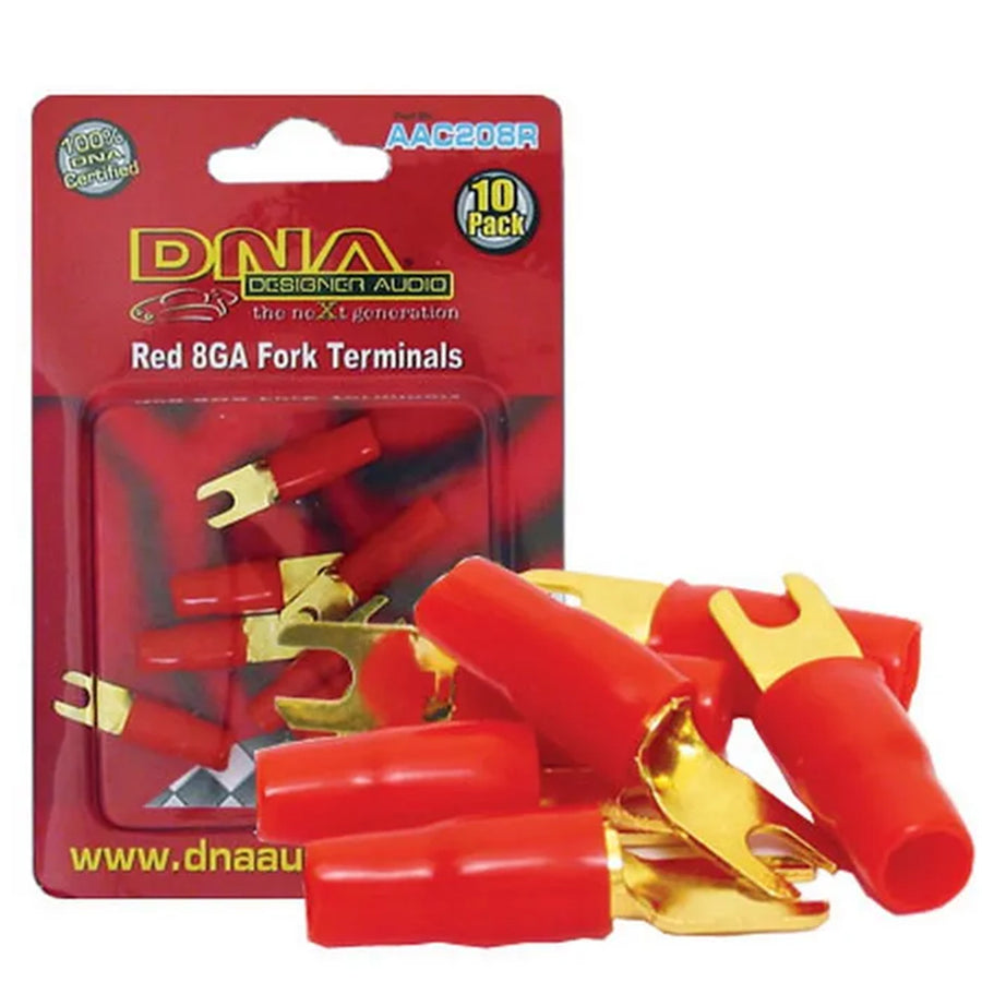 DNA AAC208R - 8 AWG FORK TERMINAL RED(10 Pack )