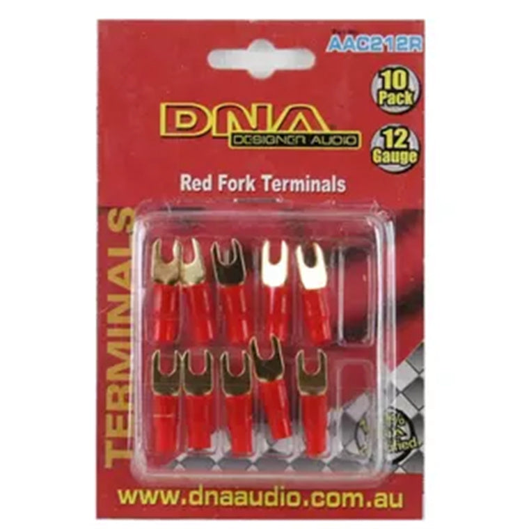 DNA AAC212R - 12 AWG FORK TERMINAL RED (10 PACK)