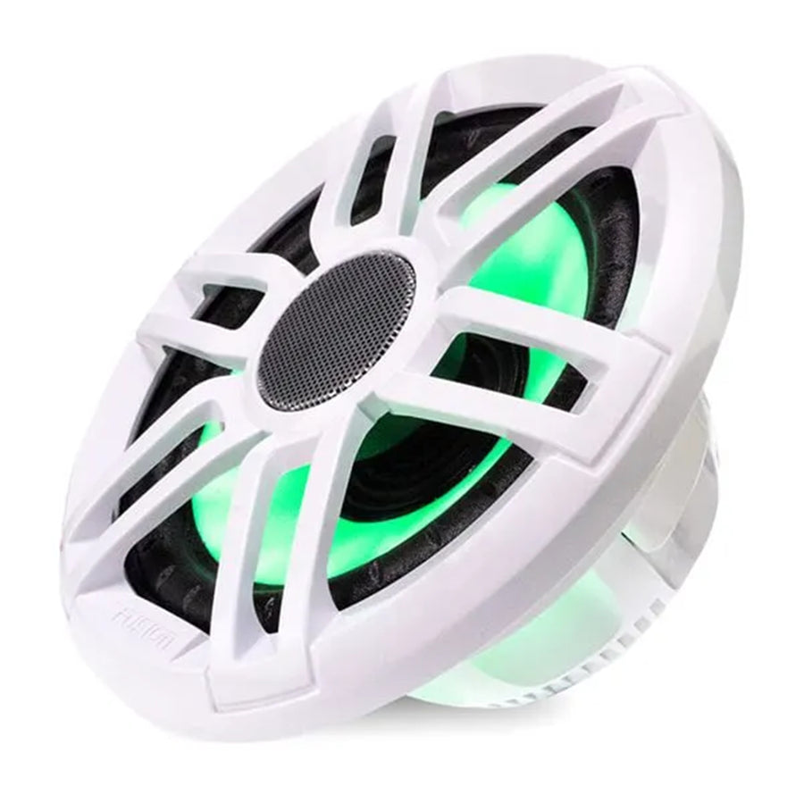 010-02196-20 - FUSION 6.5" MARINE SPEAKERS PAIR 200W XS SERIES SPORTS WHITE WITH RGB LED LIGHTING