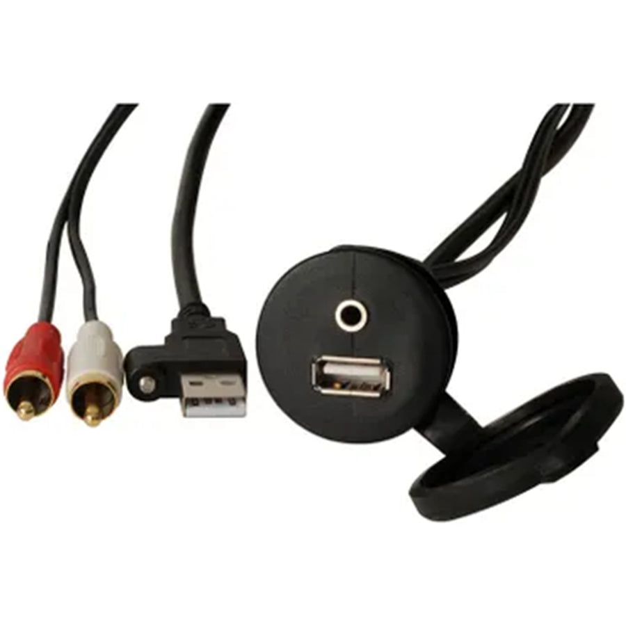 FUSION Panel Mount USB/3.5 MM AUX Connector