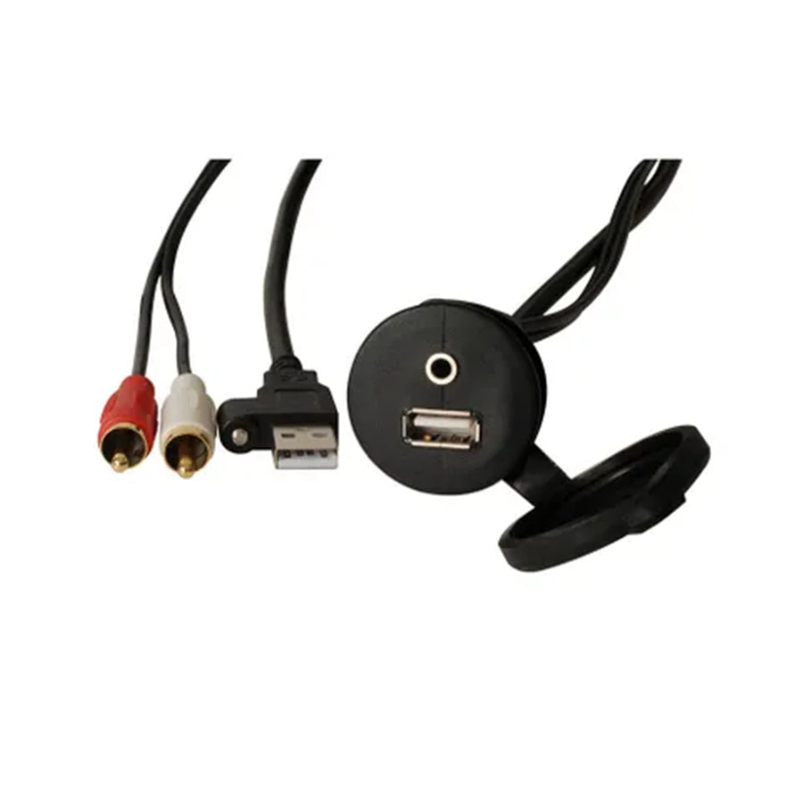 010-12381-00 - FUSION PANEL MOUNT USB/3.5 MM AUX CONNECTOR