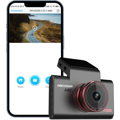 HIKVISION  C6S Dashcam  4K Resolution - 3 Inch IPS Screen - Built-in Mic and Speaker - WIFI - GPS