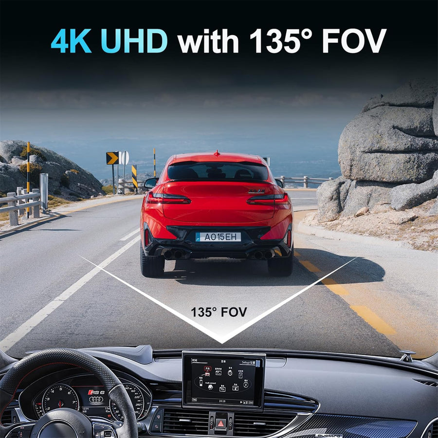 HIKVISION  C6S Dashcam  4K Resolution - 3 Inch IPS Screen - Built-in Mic and Speaker - WIFI - GPS