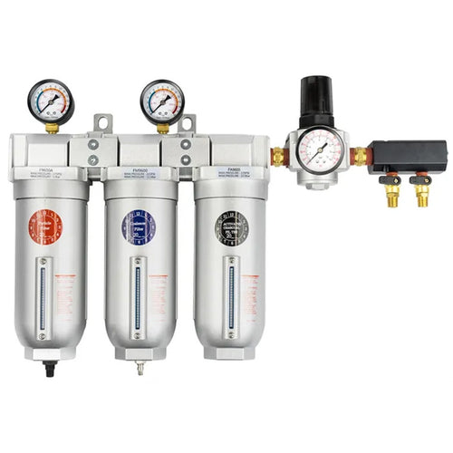 PS.PCCR3S - IWATA 2SPRAY 3 STAGE FILTER WITH REGULATOR & TWIN OUTLETS