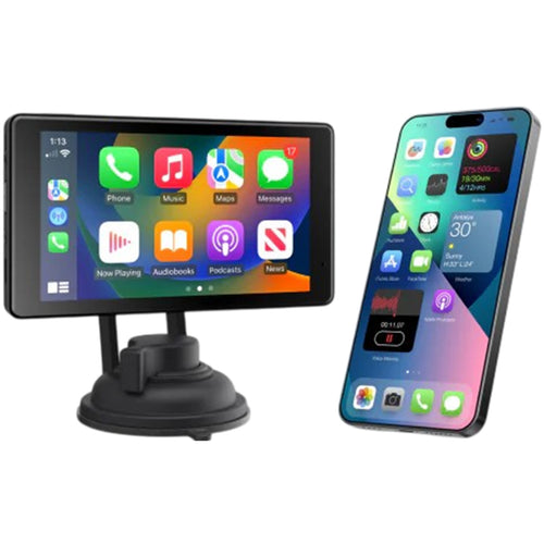 Kapture KPT-W51 Wireless 5" Apple Carplay Android Auto Navigation with Dash Camera