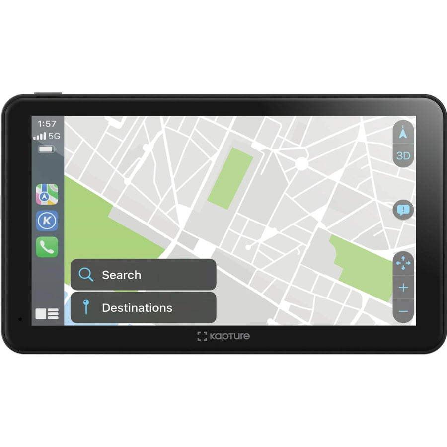Kapture KPT-W51 Wireless 5" Apple Carplay Android Auto Navigation with Dash Camera