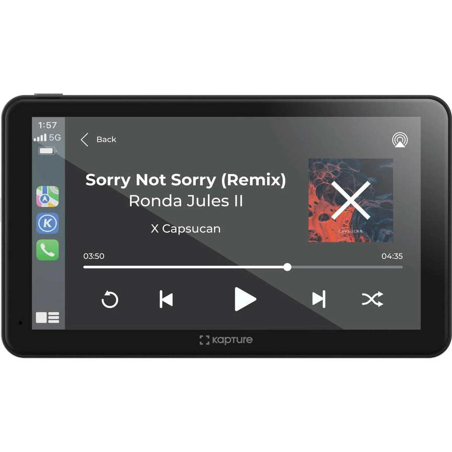 Kapture KPT-W51 Wireless 5" Apple Carplay Android Auto Navigation with Dash Camera