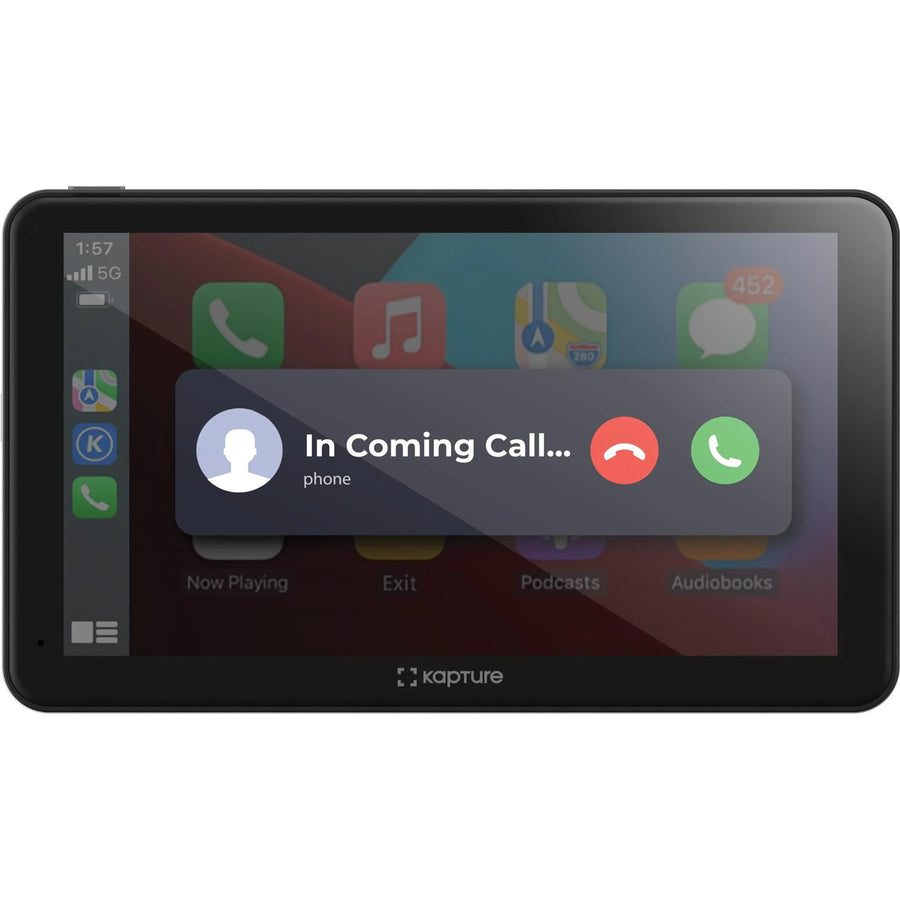 Kapture KPT-W72 Wireless 7" Apple Carplay Android Auto Navigation with Front & Rear Dash Camera