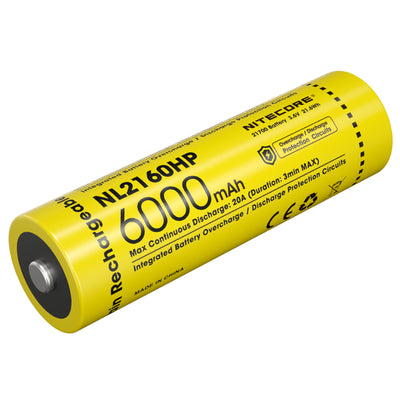 NITECORE LI-ION RECHARGEABLE 21700 HIGH DRAIN BATTERY 6000MAH 3.6V