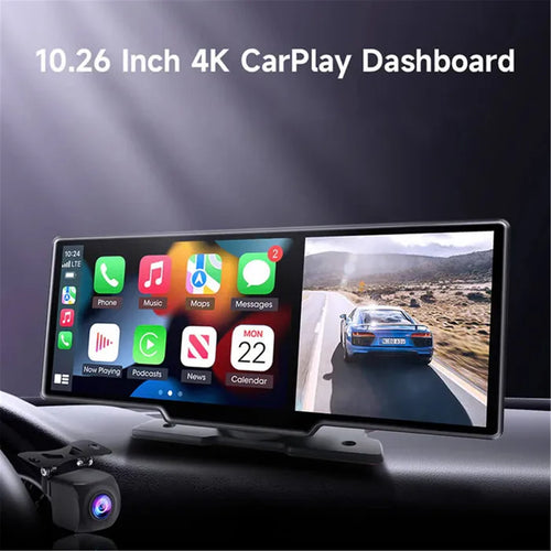 OTTOCAST N92C  CARPLAY & ANDROID AUTO WIRELESS SCREEN 10" WITH 2K FRONT CAMERA + REAR CAMERA