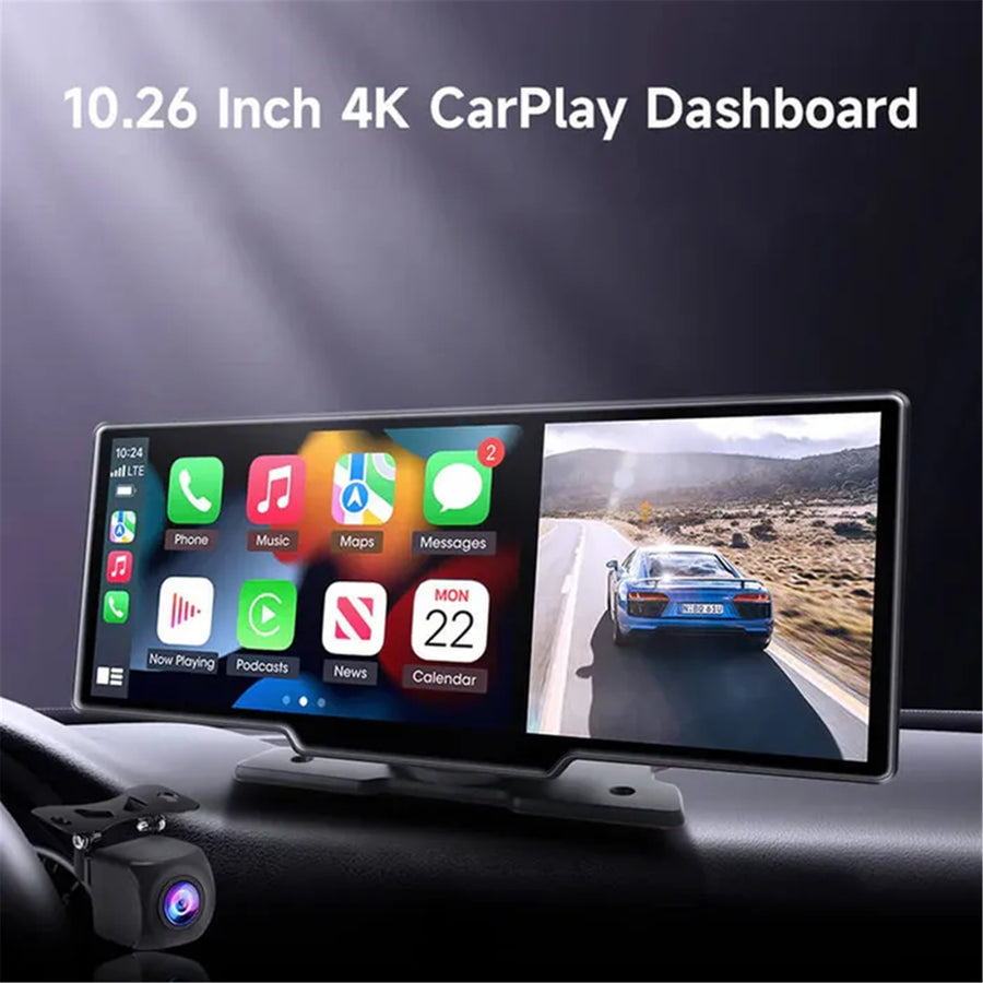 OTTOCAST N92C  CARPLAY & ANDROID AUTO WIRELESS SCREEN 10" WITH 2K FRONT CAMERA + REAR CAMERA