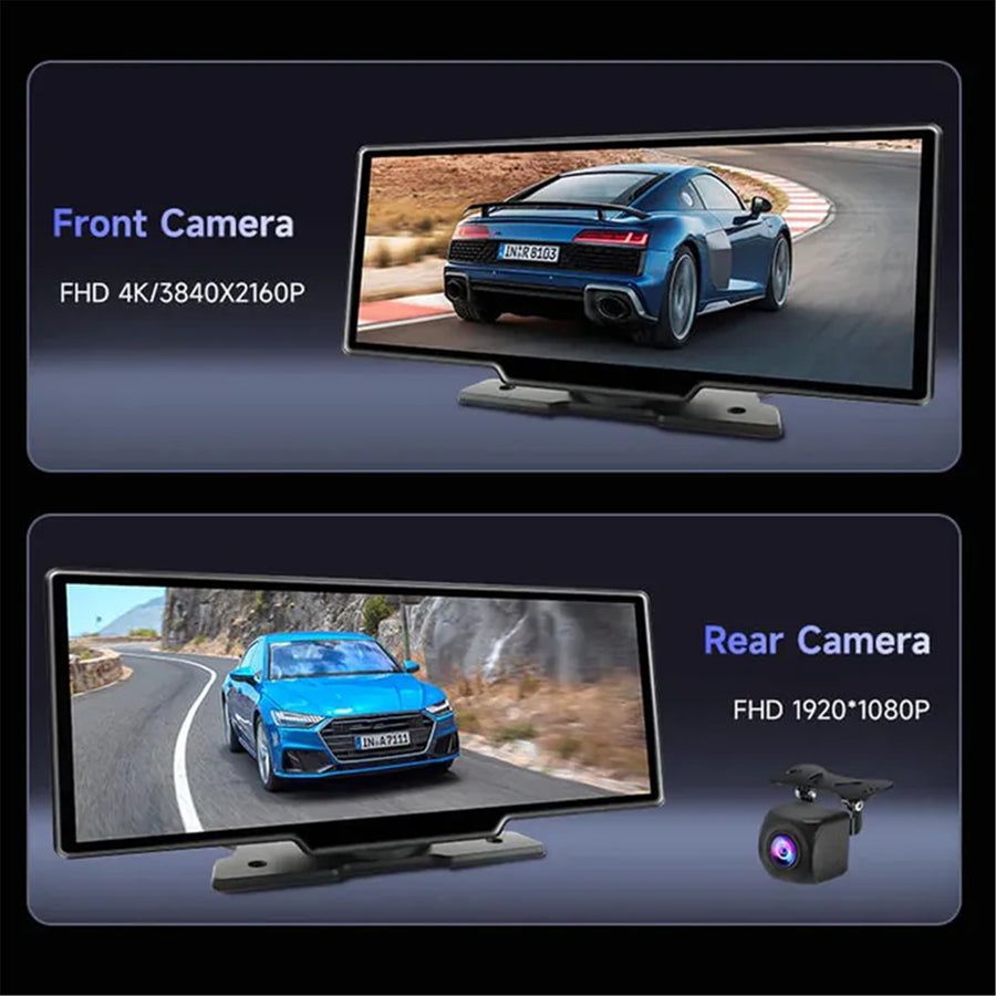 OTTOCAST N92C  CARPLAY & ANDROID AUTO WIRELESS SCREEN 10" WITH 2K FRONT CAMERA + REAR CAMERA