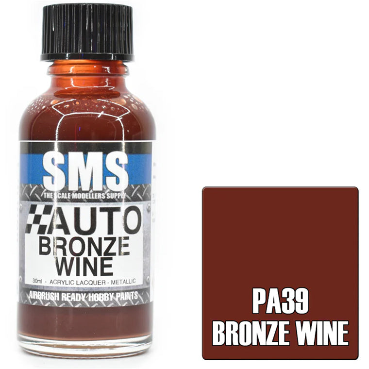 SMS PA39 - AIR BRUSH PAINT 30ML BRONZE WINE ACRYLIC LACQUER SCALE MODELLERS SUPPLY