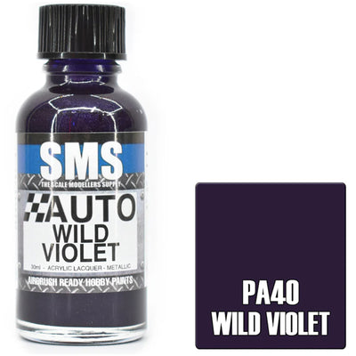 SMS PA40 - AIR BRUSH PAINT 30ML WILD VIOLET ACRYLIC LACQUER SCALE MODELLERS SUPPLY