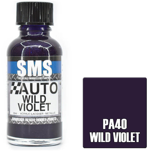 SMS PA40 - AIR BRUSH PAINT 30ML WILD VIOLET ACRYLIC LACQUER SCALE MODELLERS SUPPLY