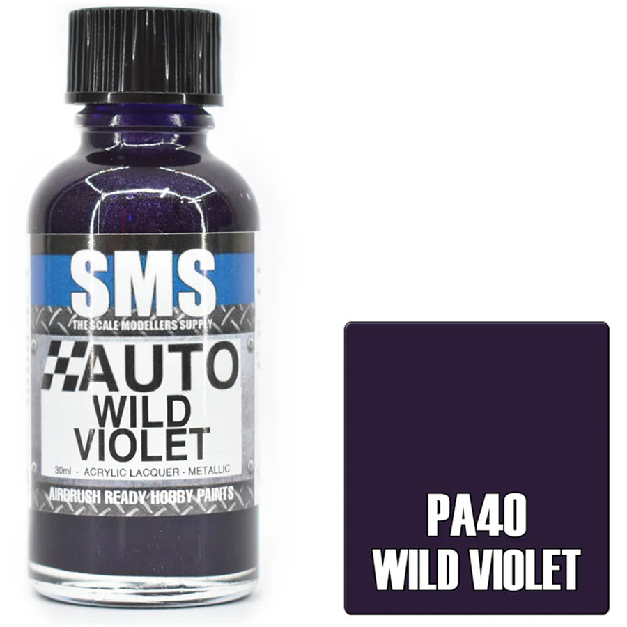 SMS PA40 - AIR BRUSH PAINT 30ML WILD VIOLET ACRYLIC LACQUER SCALE MODELLERS SUPPLY