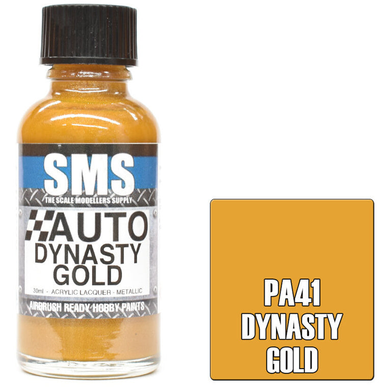 SMS PA41 - AIR BRUSH PAINT 30ML DYNASTY GOLD ACRYLIC LACQUER SCALE MODELLERS SUPPLY
