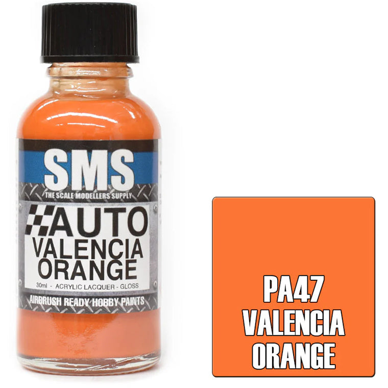 SMS PA47 - AIR BRUSH PAINT 30ML VALENCIA ORANGE ACRYLIC LACQUER SCALE MODELLERS SUPPLY