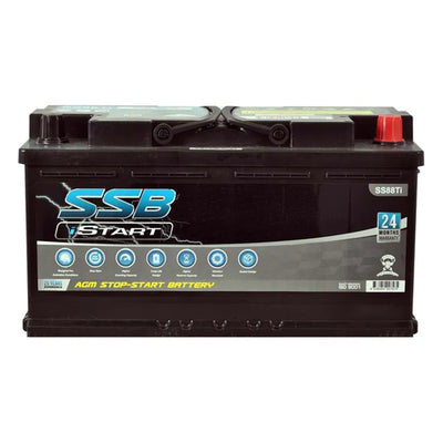 SUPER START SS88TI MOTORCYCLE AND POWERSPORTS BATTERY STOP START VRLA (AGM) 12V 1100CCA 95AH LEAD ACID