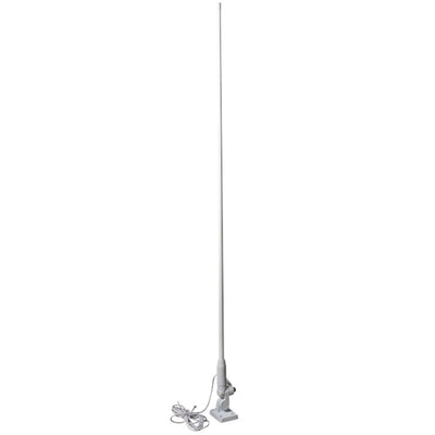 Uniden AT1515WH 1.5M WHITE F/GLASSS DECK AERIAL, FOLD DOWN HEAVY DUTY MOUNT, 5M LEAD AND PLUG