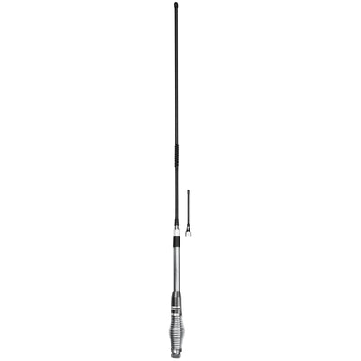 Uniden ATS750 TWIN ANTENNA - UHF-CB Black F/Glass Whips (931mm,6.0dB/441mm,3.0dB) S/Steel Spring, Elevated Feed, 4.5m lead, fme plug & PL259 Adaptor