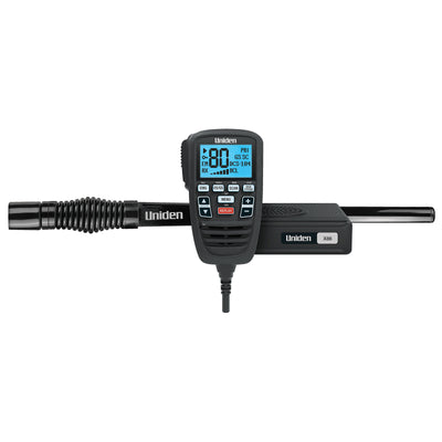 Uniden X86 TRAVEL PACK X86 5W UHF-CB MOBILE, COMPACT, 12/24V + ATX500 BLACK S/S SPRING H/DUTY5.5dBiANTENNA