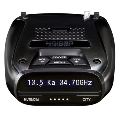 Uniden DFR6NZ Super Long Range Radar Detector - 360° Laser/L2/L3 Radar Detector with voice alert and cig-lead with mute key and USB