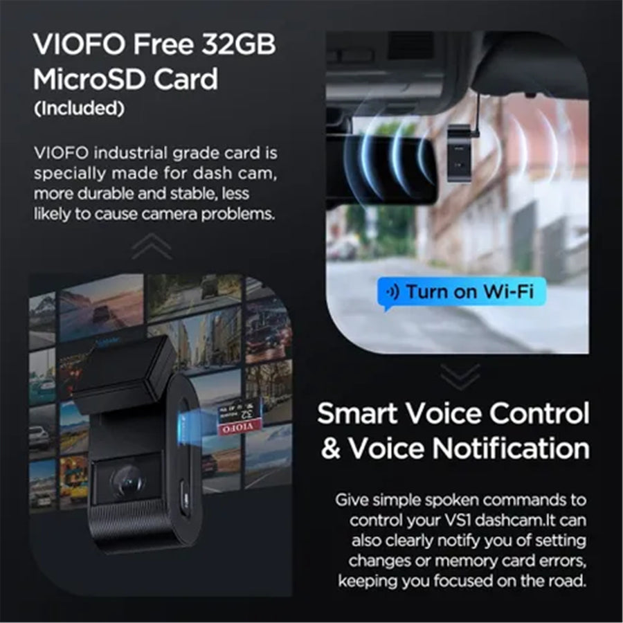 VS1 - VIOFO MINI DASHCAM 2K HDR VS1 WITH SONY STARVIS 2 IMX675 SENSOR