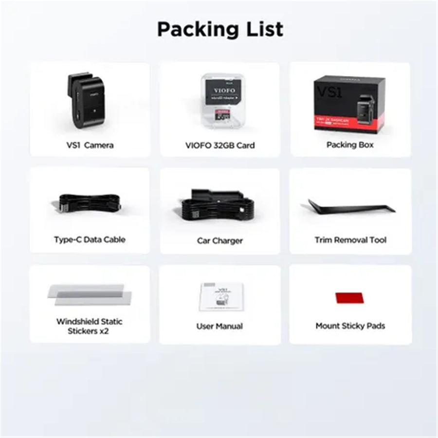 VS1 - VIOFO MINI DASHCAM 2K HDR VS1 WITH SONY STARVIS 2 IMX675 SENSOR