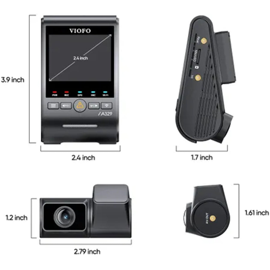VIOFO A329 4K Front 2K Rear Channel Wi-Fi 6 GPS Dashcam