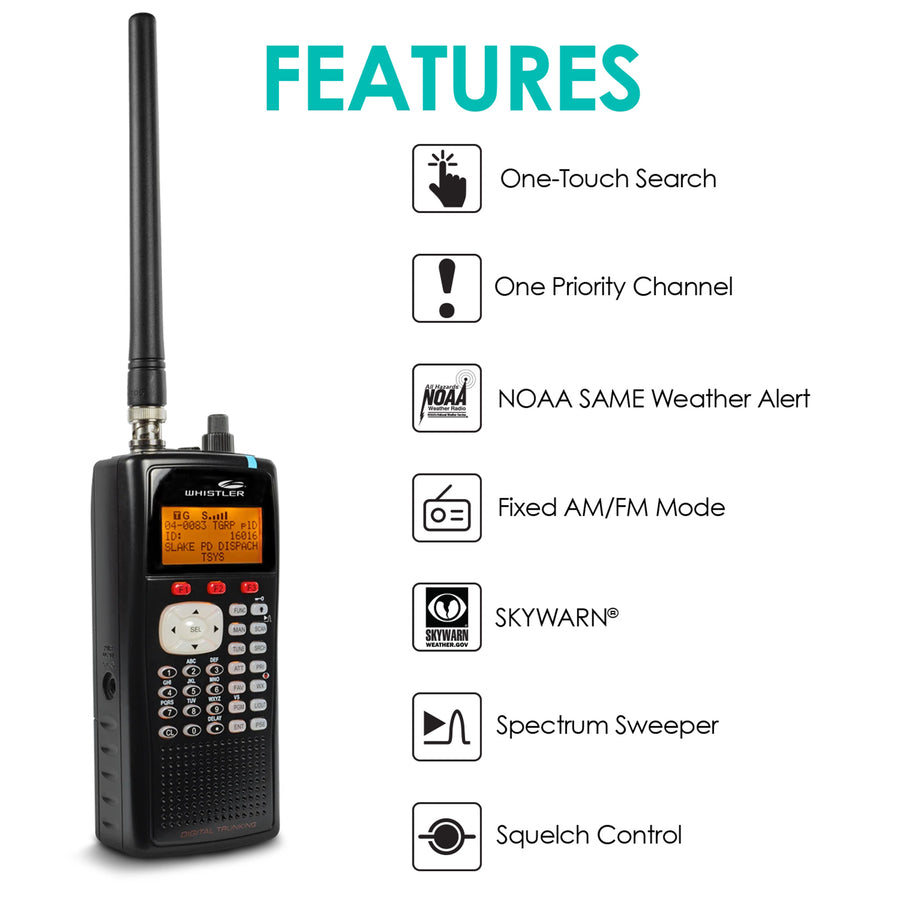 WS1040 - WHISTLER DIGITAL HANDHELD RADIO SCANNER