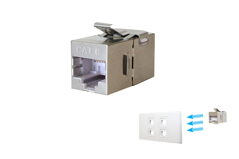 Go Wireless NZ CAT6-S-RJ45 - Cat6 Shielded RJ45 Joiner Coupler keystone compatible