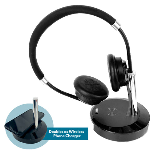 CBX30BT-D - ChatBit CBX30 Bluetooth Dual Office Headset with Wireless Phone Charger