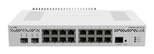 MikroTik CCR2004-16G-2S+PC - CCR2004-16G-2S+PC Router with 16x Gigabit Ethernet ports, 2x10G SFP+ and Passive Cooling