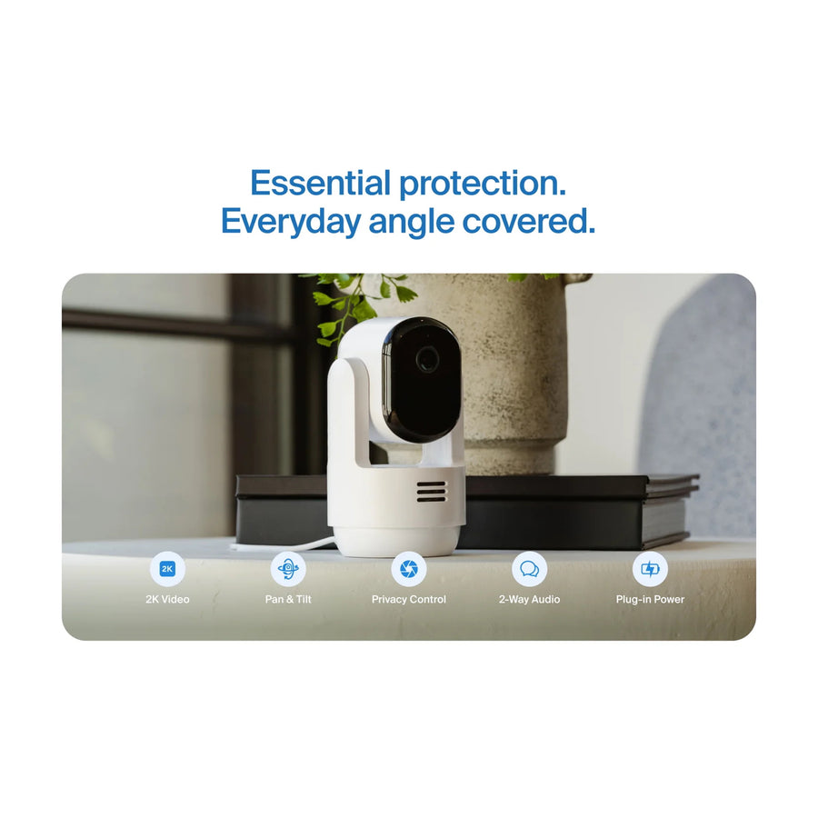 VMC3073-100AUS - ARLO ESSENTIAL PAN TILT INDOOR CAMERA PLUG-IN 2K