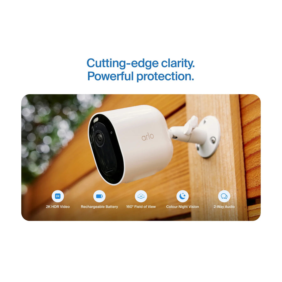 Arlo  Pro 6 2K Outdoor Wire-Free Battery Camera - 1 Pack