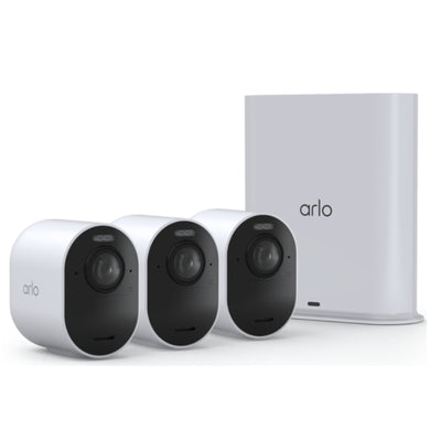 Arlo Ultra 2 4K Outdoor Wire-Free Battery Camera - 3 Pack