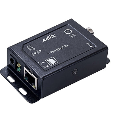 AET-XE10-110-RX - AETEK Ethernet & Power Coax RX EPoC adapter Req 56VDC