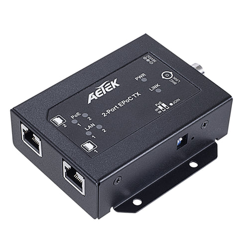 AETEK Inside Ethernet & Power Coax TX EPoC adapter 1-2 Port