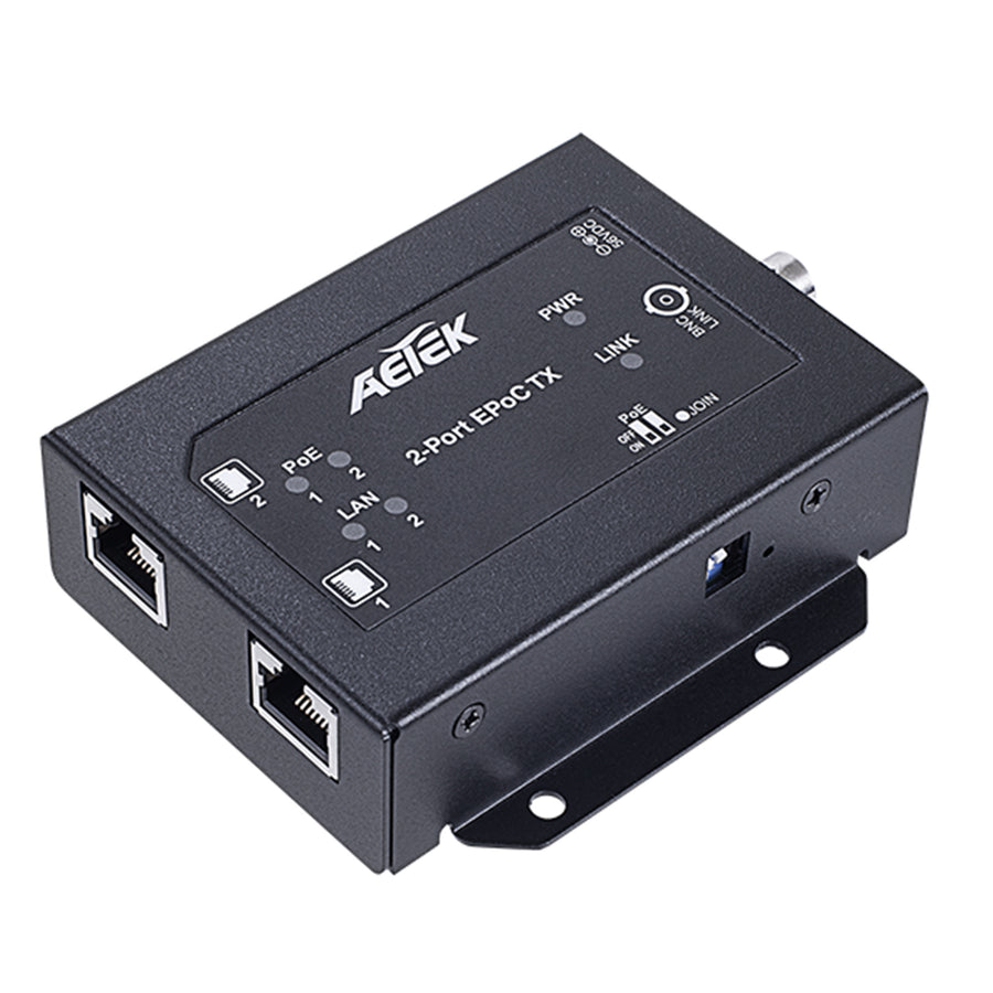AETEK Inside Ethernet & Power Coax TX EPoC adapter 1-2 Port