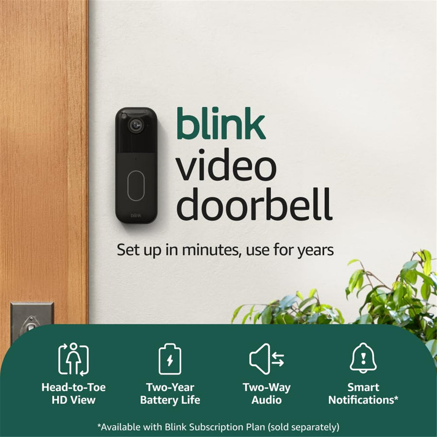 Blink   Video Doorbell System  - Black