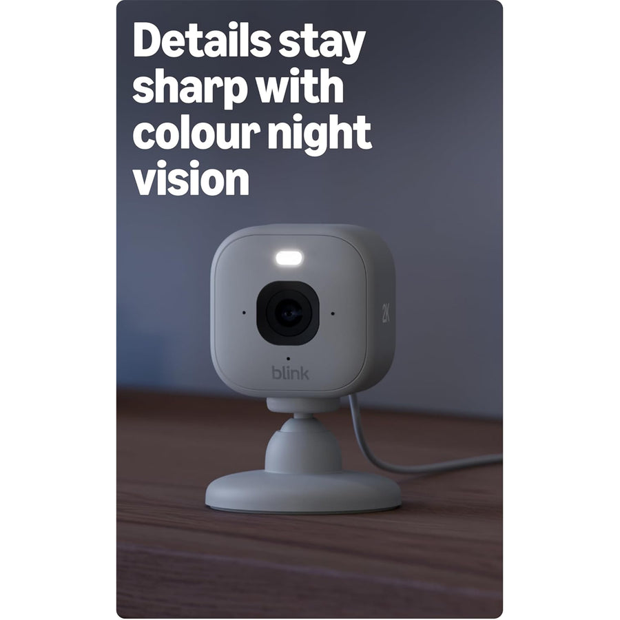 Blink  Mini 2K+ Indoor/Outdoor Plug-in Security Camera  - White