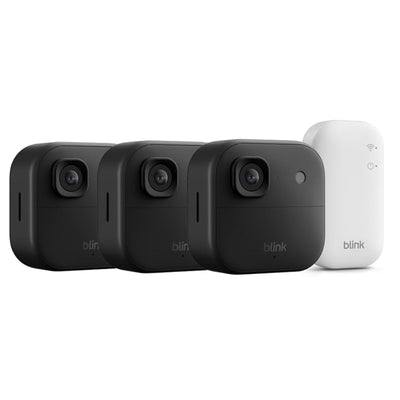 Blink  Outdoor  Camera - Black - 3 pack - 2K+ - Wire Free