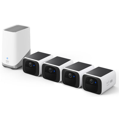 Eufy Security SoloCam S220 2K Outdoor Wire-Free Battery Solar Camera Kit - 4 Pack