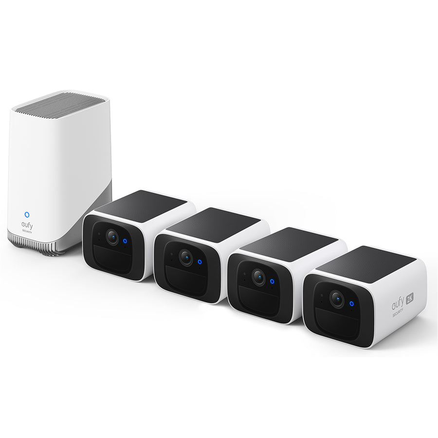 Eufy Security SoloCam S220 2K Outdoor Wire-Free Battery Solar Camera Kit - 4 Pack