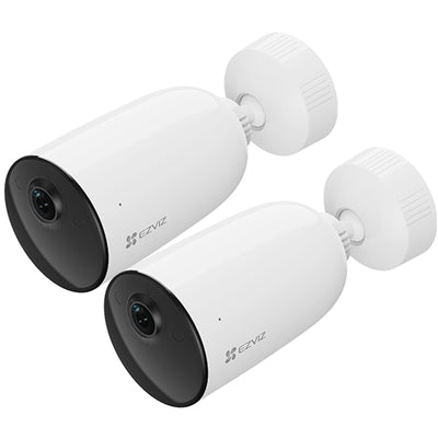 EZVIZ  CB3 AOV 3MP/2K Outdoor Wire-Free Battery Camera with Spotlight - White - 2 Pack