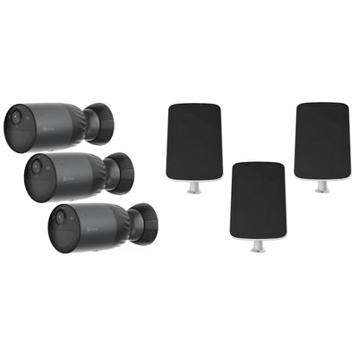 EZVIZ  BC1c AOV 8MP/4K Outdoor Wire-Free Battery Camera with Solar - 3 Pack