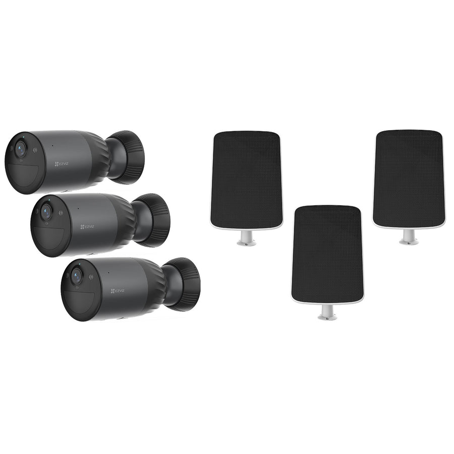 EZVIZ  BC1c AOV 8MP/4K Outdoor Wire-Free Battery Camera with Solar - 3 Pack